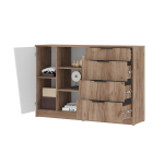 Орегон КМ 01 Комод 140 Дуб крафт табачный / МДФ Белый супермат