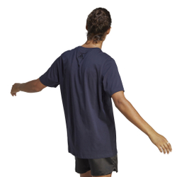 Мужское теннисное поло adidas Essentials Single Jersey Big Logo T-Shirt Men - Dark Blue, Turquoise