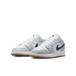 Jordan Air Jordan 1 Low top Basketball Shoes White/Gray Unisex