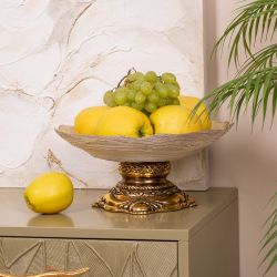 Фруктовница-конфетница Флора Бронза