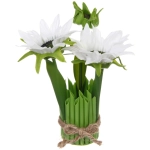 Цветочная композиция «Весенняя рапсодия» 15*22см Гербера белая