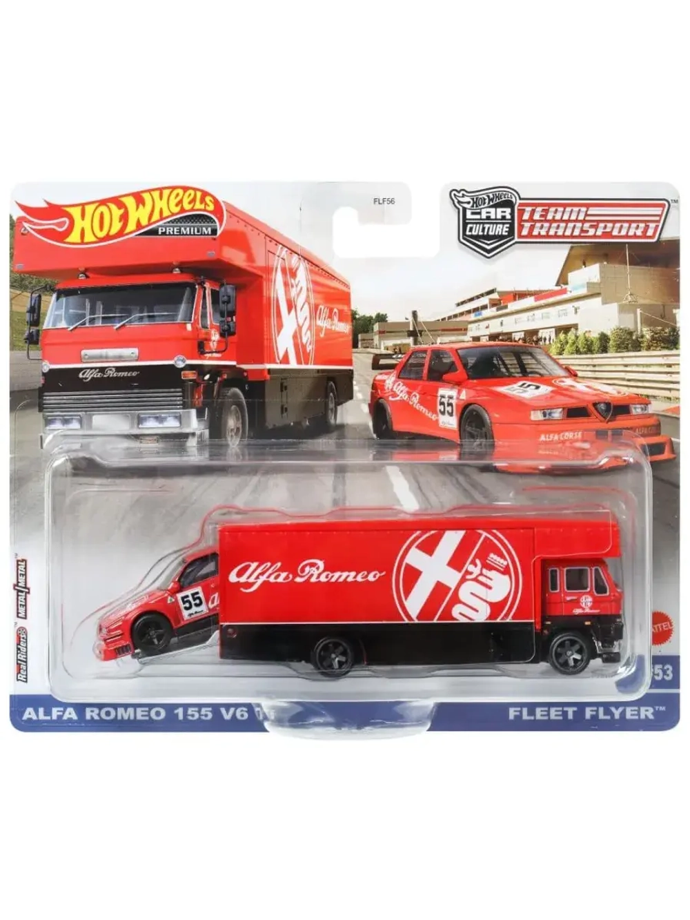 Набор Хот Вилс Премиум Alfa Romeo и Fleet Flyer FLF56 HKF42