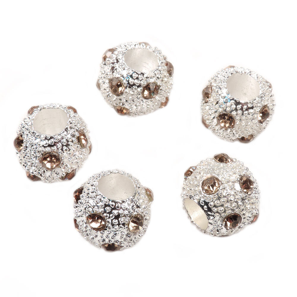 Бусина-шарм "Росинка" сплав, стразы