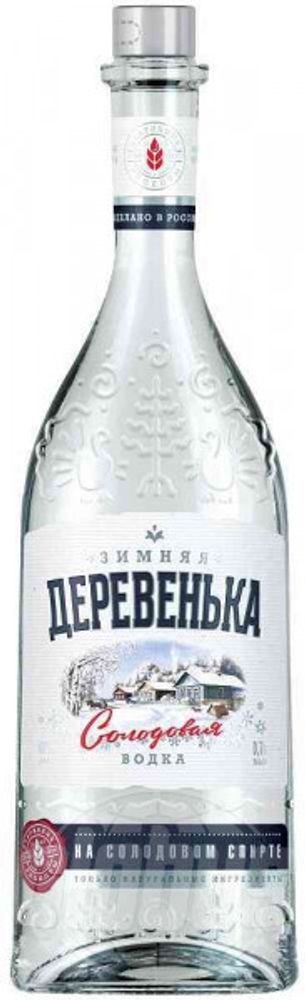 Водка Зимняя деревенька на солодовом спирте Альфа Водка Зимняя деревенька на солодовом спирте Альфа