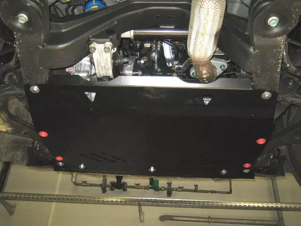 Защита картера двигателя, КПП (2,5 мм, сталь) для SsangYong Actyon New (Korando) 2011-2019 (V = 2.0d AT/MT) Sheriff.29.2042