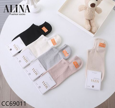 Носки женские короткие из хлопка в сеточку 10 шт.