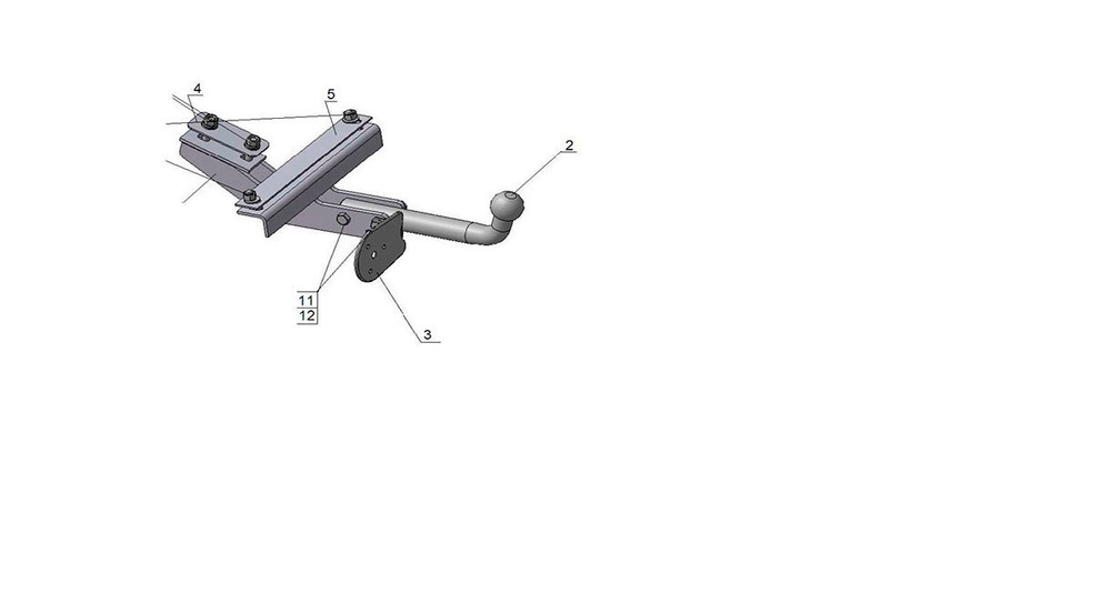 Фаркоп для Hyundai Matrix минивэн 2001-2008гг. (без электрики) (паспорт и сертификат) AvtoS.HY14