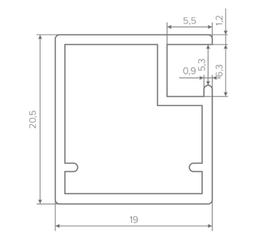 Профиль для алюм. фасадов Z-1, 4000мм, золото матовое, AQ
