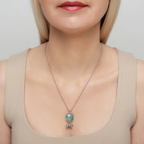 "Тендей" подвеска в серебряном покрытии из коллекции "Шапито" от Jenavi с замком карабин