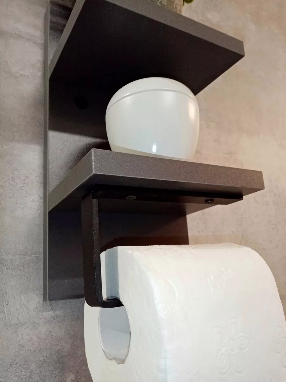 Держатель для туалетной бумаги с полками