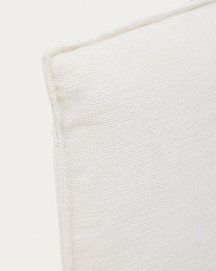 Изголовье кровати Jaira из белого шенилла со съемным чехлом для кроватей шириной до 160 см