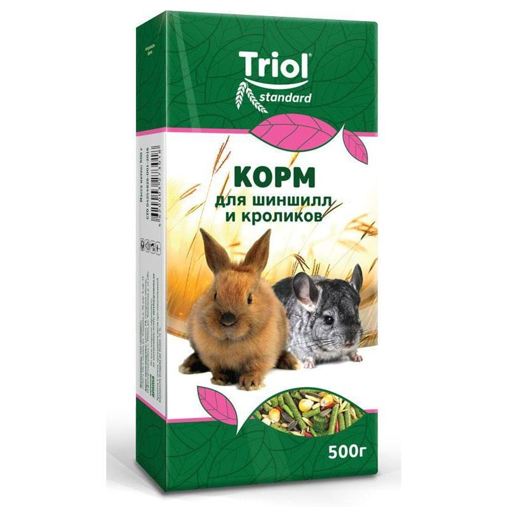 Корм для шиншилл и кроликов, 500г, Тriol Standard