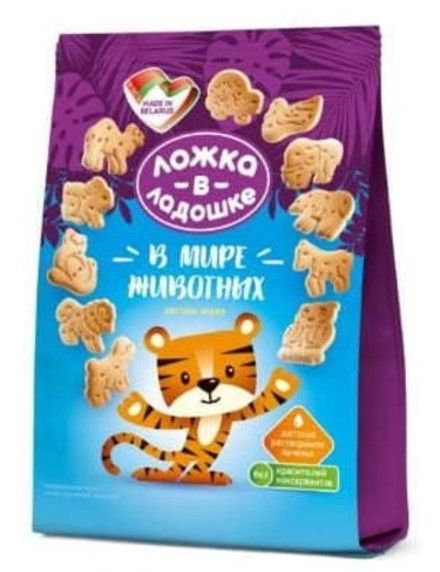 Печенье детское "В мире животных" 150г. Ложка в ладошке