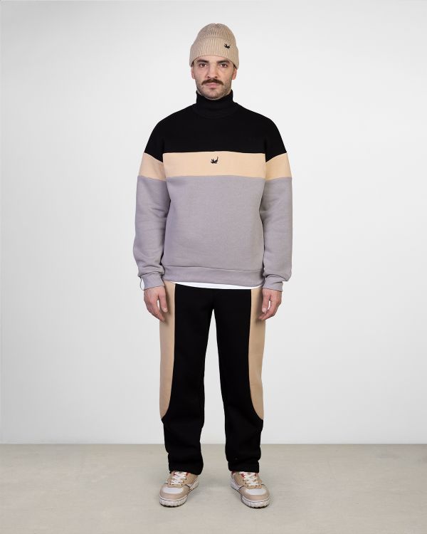 Водолазка Hot 3 Layers Tn Черно-бежево-серая - фото 1