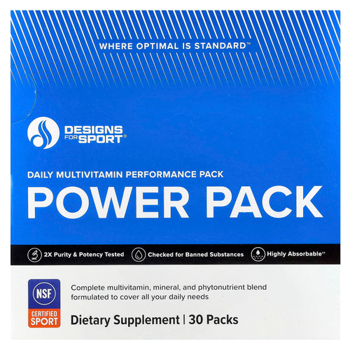 Designs For Health, Designs For Sport®, мультивитаминная добавка для ежедневного применения, 30 пакетиков