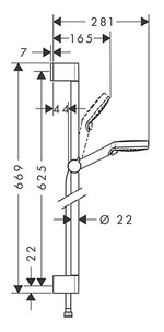 26533400 Crometta Душевой набор Crometta 1jet, 0,65 м