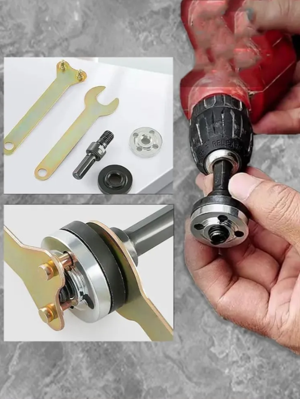 Адаптер для дрели Hofix, адаптер дисков, шатун. Переходник дисков на дрель