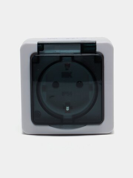 Розетка 1гн с З/К с крышкой IP54 IEK ГЕРМЕС PLUS