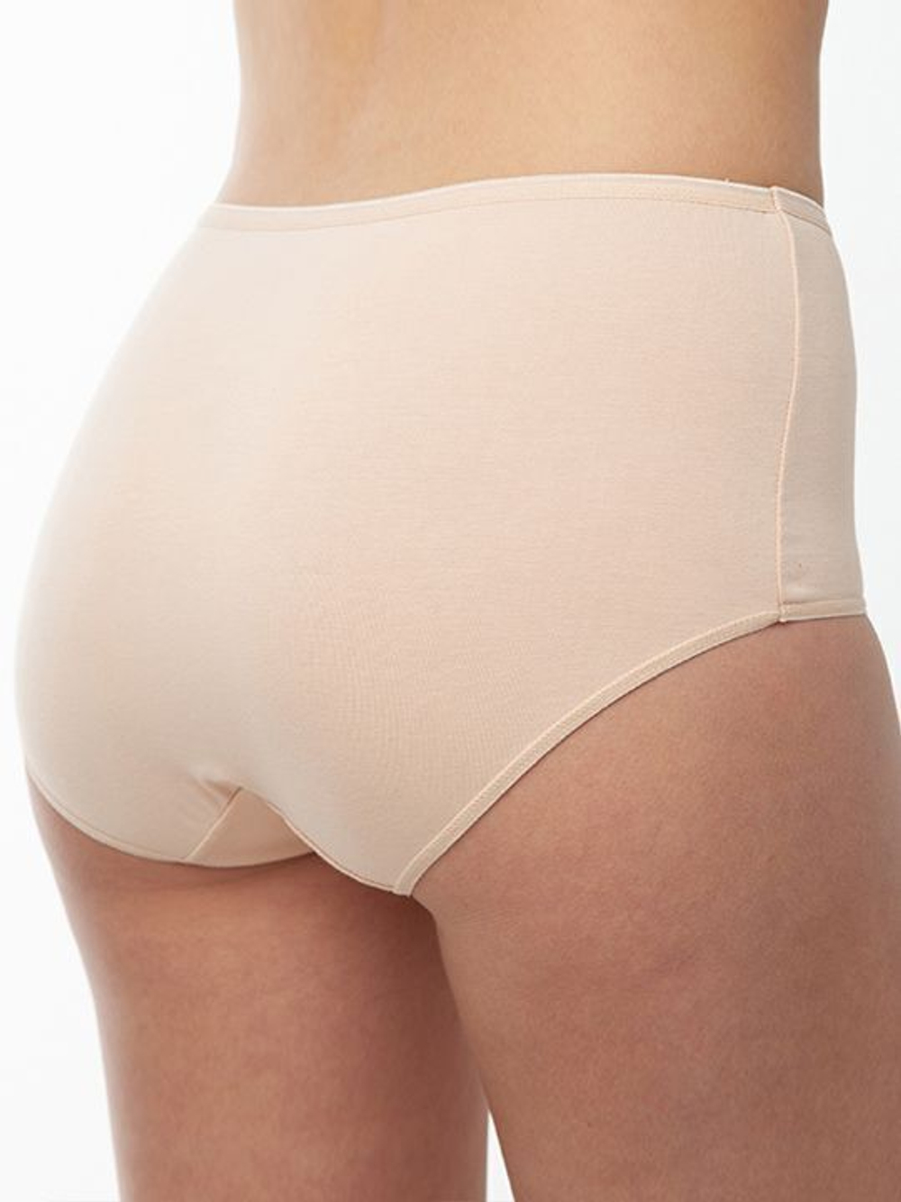 Высокие трусики из модала и хлопка (Размер: L) (Цвет: черный)