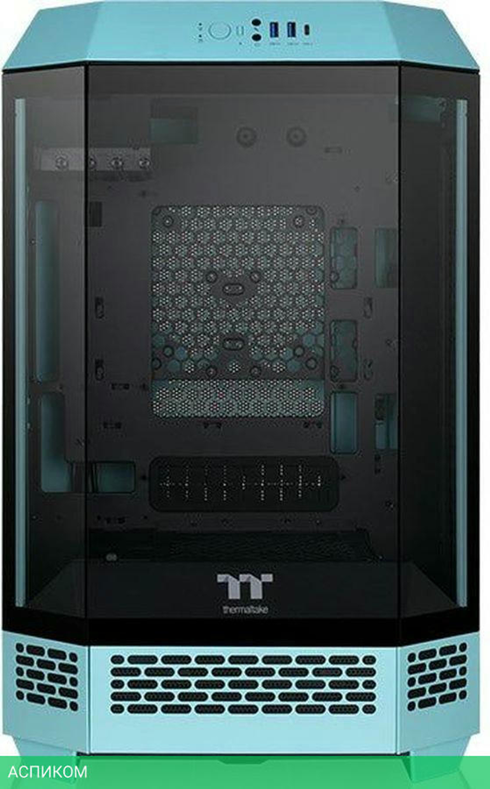 Корпус Thermaltake The Tower 300 Turquoise без БП голубой (CA-1Y4-00SBWN-00)