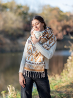 Шарф теплый с орнаментом Сканди