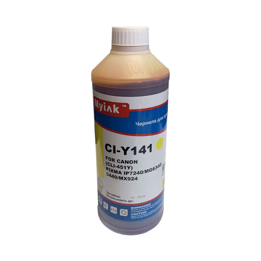 Чернила для CANON CLI-451Y (1л, yellow, Dye) CI-Y141 Gloria™ MyInk