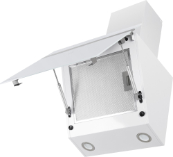 Каминная вытяжка Maunfeld MEDWAY 60 Glass White/ Stripe Inox