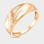 Кольцо для женщин из розового золота 585 пробы без вставок (арт. 00-51-0162-00)