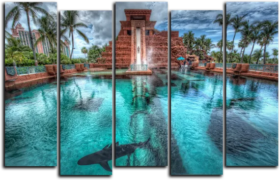 Модульная картина "Лазурный бассейн"