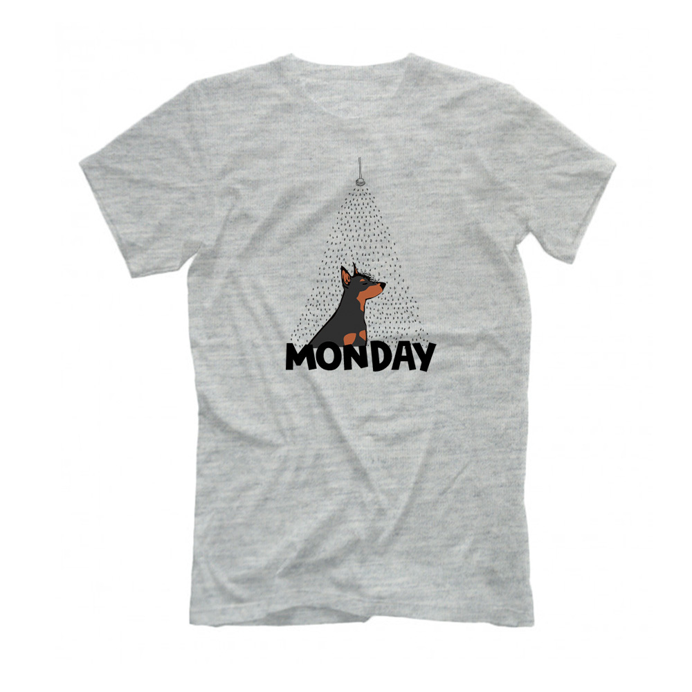 Футболка "Цвергпинчер в понедельник"