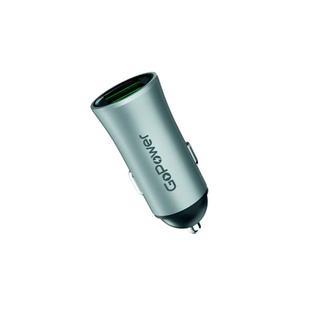 Зарядное устройство автомобильное GoPower GPC07U 2USB серый
