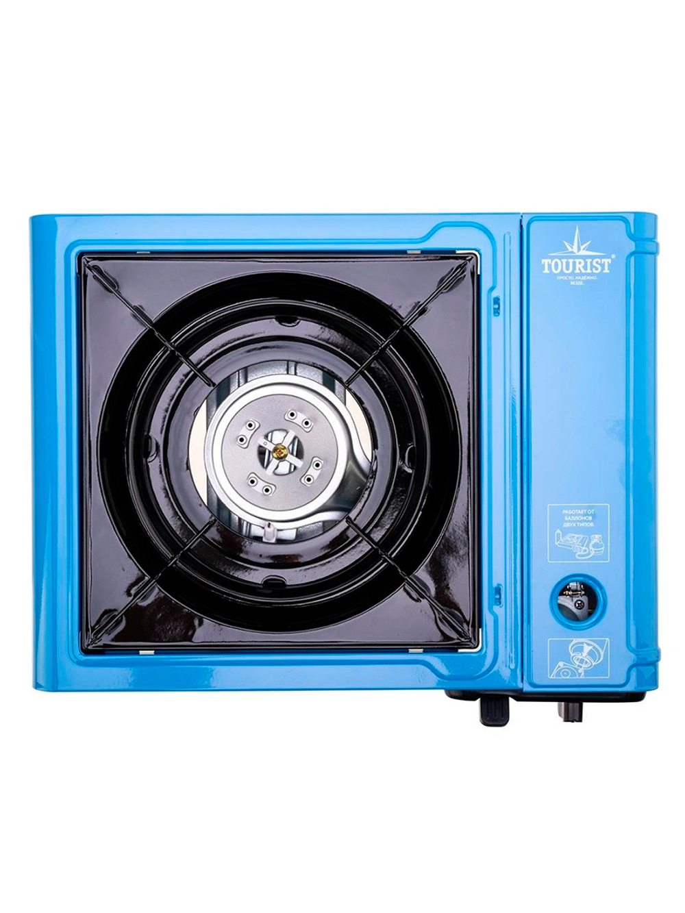 Плита газовая TOURIST портативная в кейсе CAMPING GURU PLUS с переходником (TS-233)