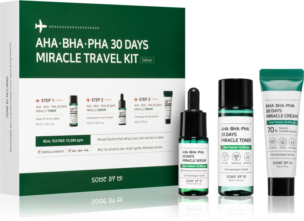 Some By Mi AHA∙BHA∙PHA 30 Days Miracle - дорожный набор (для проблемной кожи) /       / GTIN 8809647390138