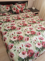 Покрывало гобеленовое Акварельные розы 2-спальный (180х200)
