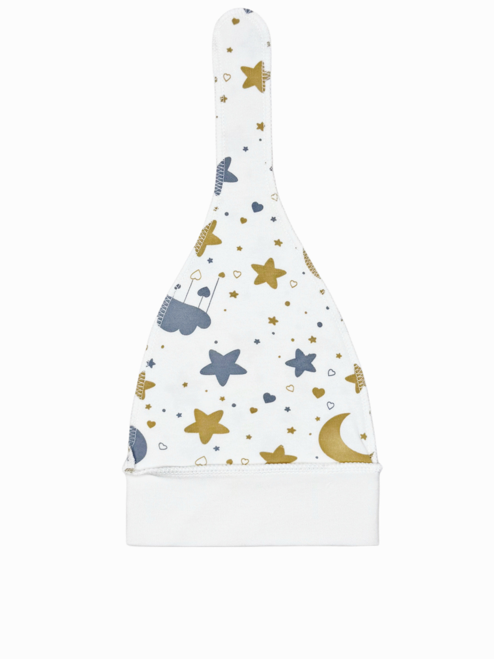 Шапочка-узелок Облачка blue -gray