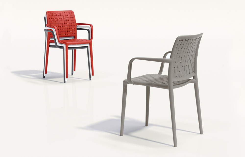 Кресло пластиковое Papatya Fame-K, тортора