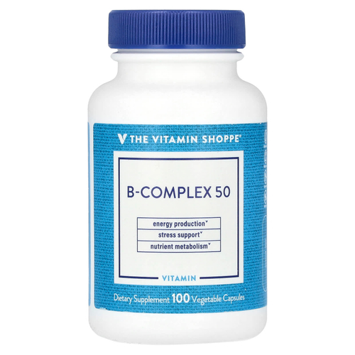 The Vitamin Shoppe, B-Complex 50, витамины группы B, 100 растительных капсул