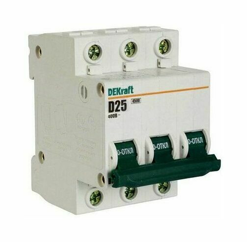 11128 Авт.выкл. 3п 25А-D ВА101 DEKraft