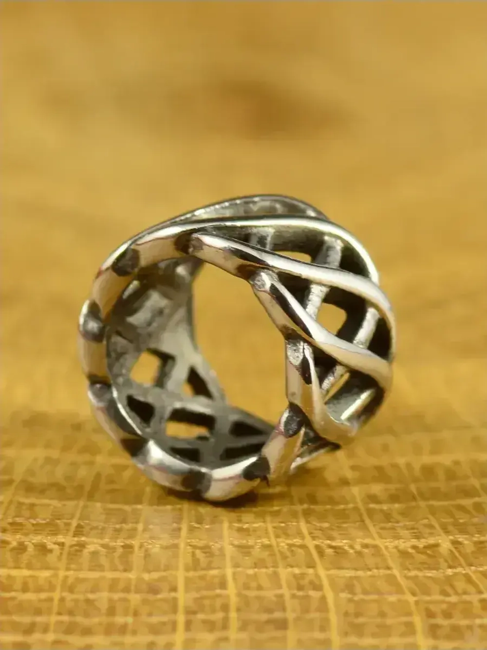 Бусина «Витая» из нержавеющей стали