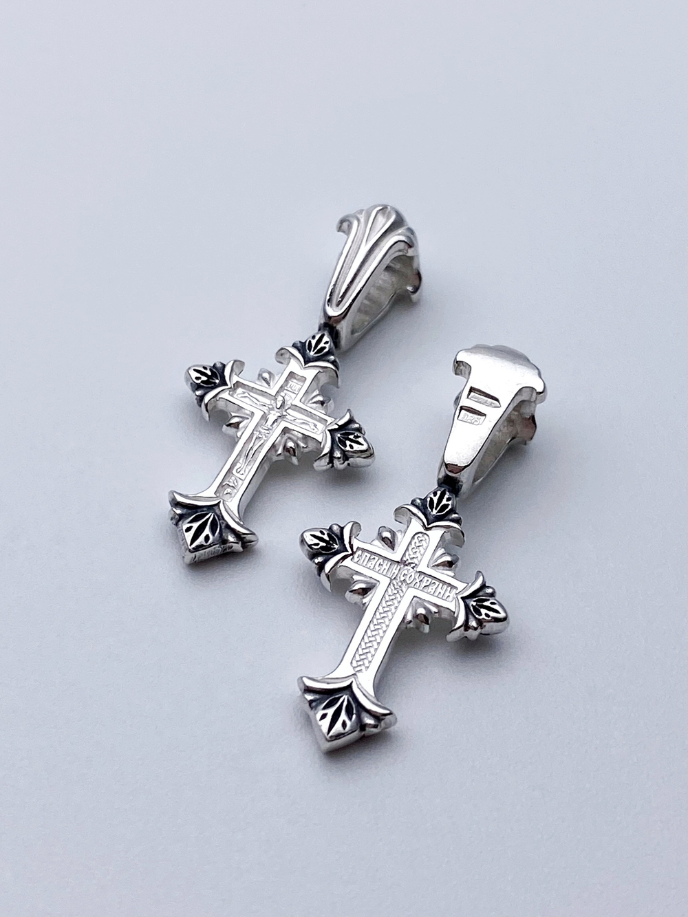 Крест из серебра/Чернение