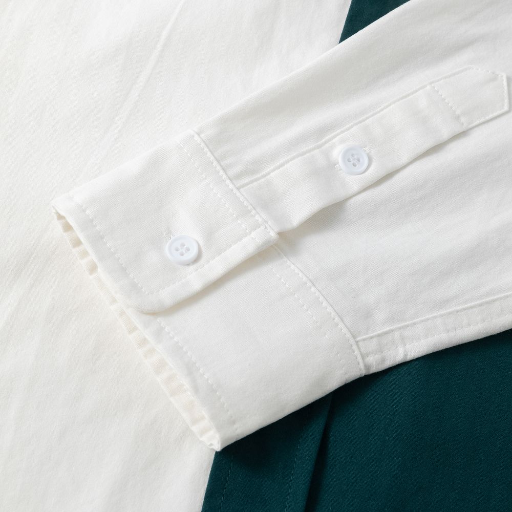 Сорочка Ymkashix Puff белая / изумрудная