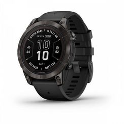 Умные часы Garmin FENIX 7 PRO Sapphire Solar титановый угольно-серый DLC с черным ремешком