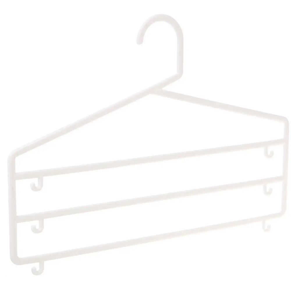 Вешалка для брюк 2шт «ИДЕЯДОМА», цвет молочный, 3 отд, 36*24см (Лейбл Селфи)