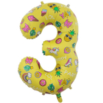 Шар фольгированный Цифра 3 81 см (Желтый)
