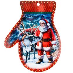 Подставка под горячее с пробкой "Лапландия" 20*25*0.5см. (3вида) (подарочная упаковка)