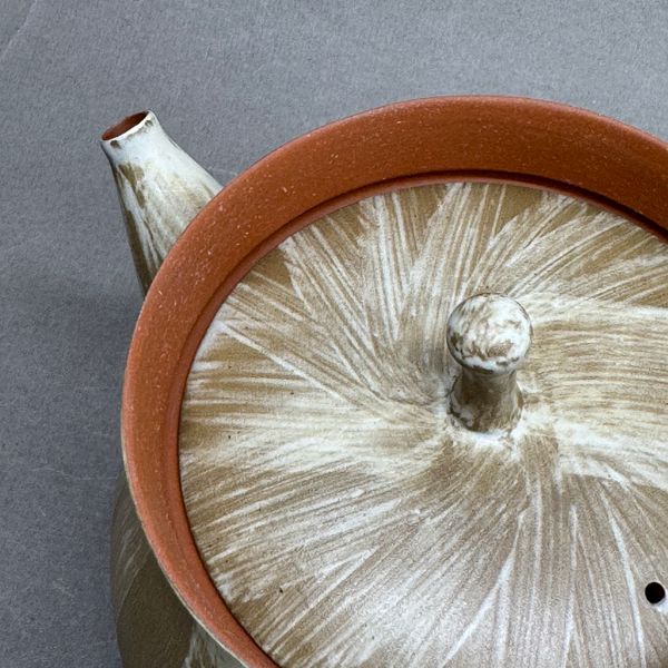 Чайник с боковой ручкой, глина, 600мл