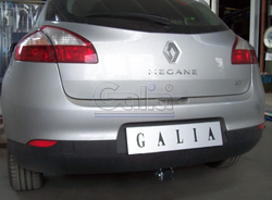 Фаркоп оцинкованный Galia R087C для Renault Megane III хетчбек 5 дверей 2008-2016, Renault Scenic III 2010-2016(паспорт и сертификат в комплекте)(без электрики)