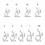 Офсетный крючок Offset joint hook #1-14 с большим ухом от CF