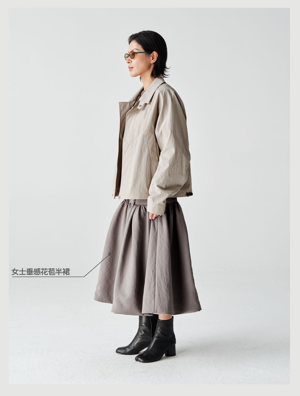 Куртка Nothomme Blue Spring Slightly Wrinkled Cotton-Nylon Blend Cargo Turn-Down Collar Jacket