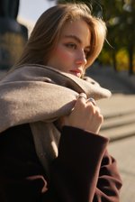 Шарф-палантин бежевый меланж
